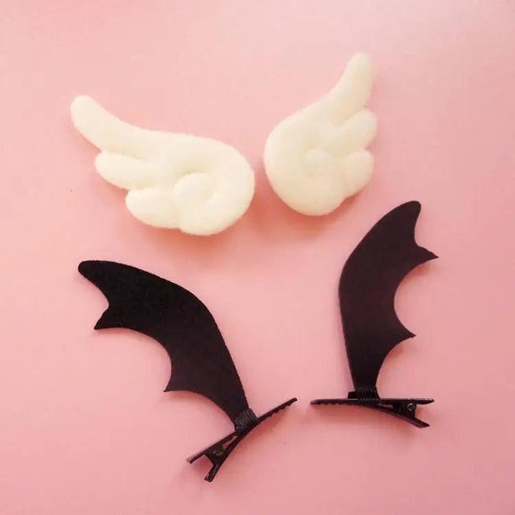 Bat Wing Hair Clips and Headbands in Soft Plush Fabric - Cosparty