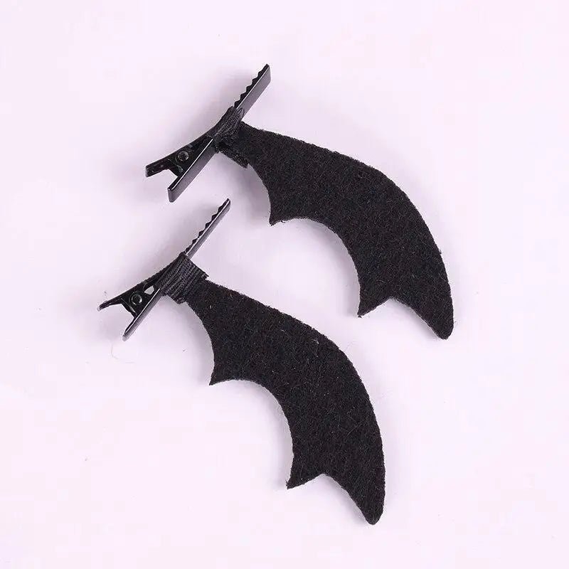 Bat Wing Hair Clips and Headbands in Soft Plush Fabric - Cosparty