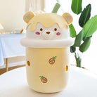 Beary Boba Plush Toys in Strawberry Pineapple and Avocado Flavors - 25cm / Yellow Pineapple Boba - stuffed animal