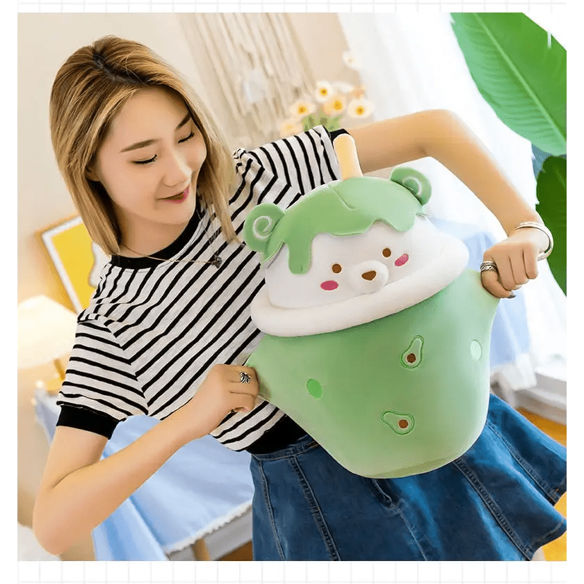 Beary Boba Plush Toys in Strawberry, Pineapple, and Avocado Flavors - Cosparty
