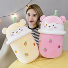 Beary Boba Plush Toys in Strawberry, Pineapple, and Avocado Flavors - Cosparty