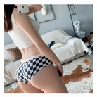 Beautiful Checkerboard Peach Panties for Kawaii Babes - underwear