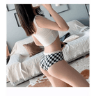 Beautiful Checkerboard Peach Panties for Kawaii Babes - Cosparty