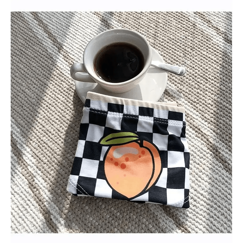 Beautiful Checkerboard Peach Panties for Kawaii Babes - Cosparty