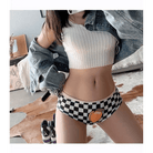 Beautiful Checkerboard Peach Panties for Kawaii Babes - Cosparty