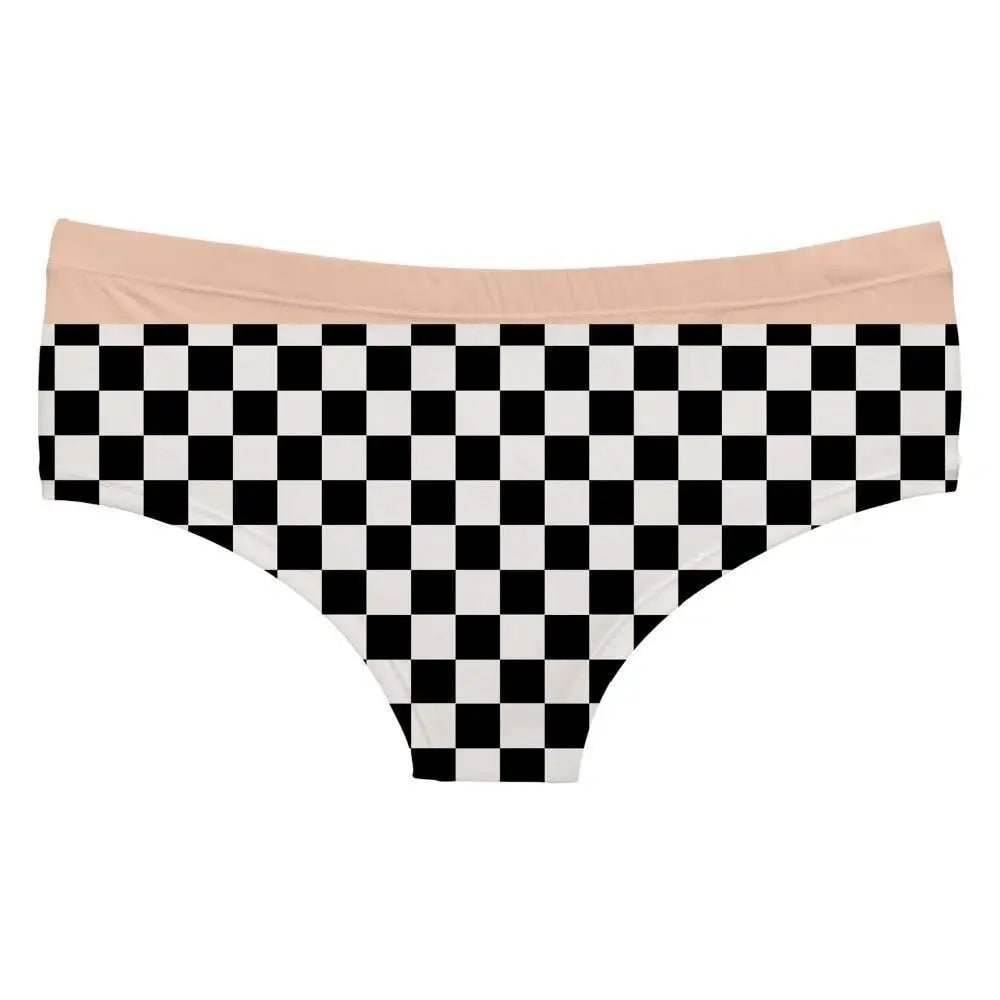 Beautiful Checkerboard Peach Panties for Kawaii Babes - Cosparty