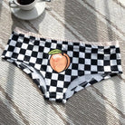 Beautiful Checkerboard Peach Panties for Kawaii Babes - underwear