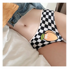 Beautiful Checkerboard Peach Panties for Kawaii Babes - underwear