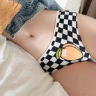 Beautiful Checkerboard Peach Panties for Kawaii Babes - Cosparty