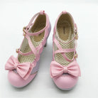 Beautiful Sweet Lolita Heels with Pearls and Bows - Shoes