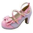 Beautiful Sweet Lolita Heels with Pearls and Bows - Shoes