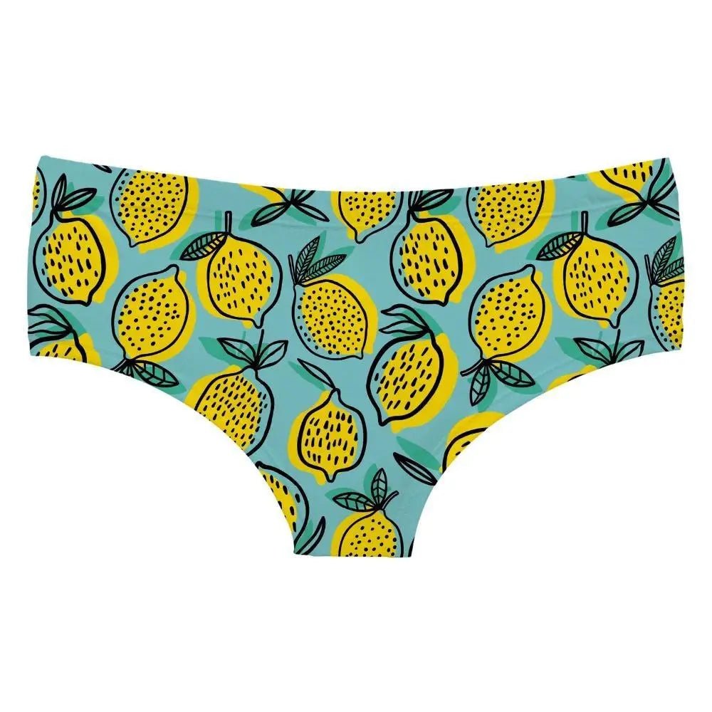 Beautiful Watercolor Style Yellow Lemon Panties for Kawaii Babes - Cosparty