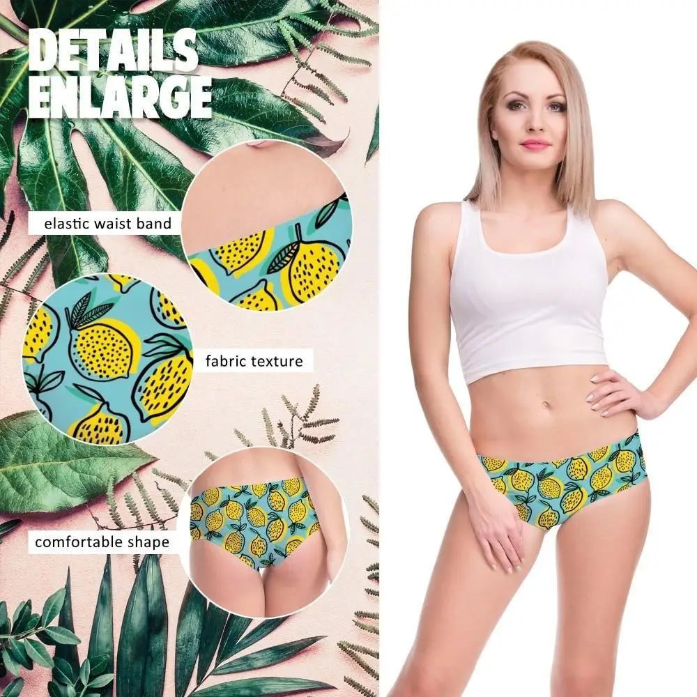 Beautiful Watercolor Style Yellow Lemon Panties for Kawaii Babes - Cosparty