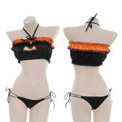 Black and Orange Halloween Lingerie Set for Spooky Cospartys - halloween item