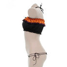 Black and Orange Halloween Lingerie Set for Spooky Cospartys - halloween item