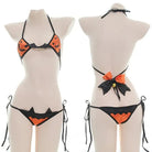 Black and Orange Pumpkin Lingerie Set for Halloween Inspired Looks - Cosparty