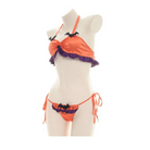 Black and Purple Bat Inspired Lingerie Set for Halloween - Cosparty