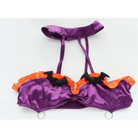 Black and Purple Bat Inspired Ruffled Bikini Set - Cosparty