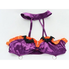 Black and Purple Bat Inspired Ruffled Bikini Set - lingerie