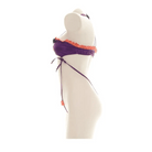 Black and Purple Bat Inspired Ruffled Bikini Set - Cosparty
