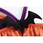 Black and Purple Bat Ruffled Lingerie Set for Halloween - Cosparty