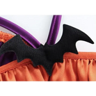 Black and Purple Bat Ruffled Lingerie Set for Halloween - lingerie