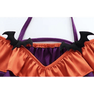 Black and Purple Bat Ruffled Lingerie Set for Halloween - Cosparty