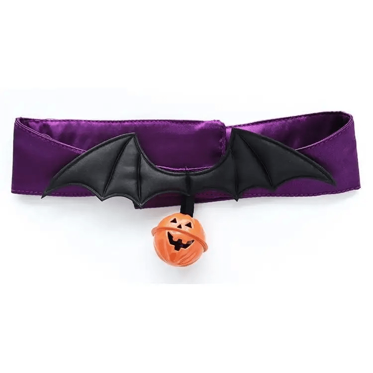 Black and Purple Bat Ruffled Lingerie Set for Halloween - Cosparty