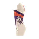 Black and Purple Bat Ruffled Monokin Bodysuit for Halloween - Cosparty