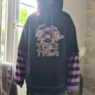 Black and Purple Trick or Treat Inspired Hoodie - hoodie