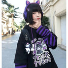 Black and Purple Trick or Treat Inspired Hoodie - Cosparty