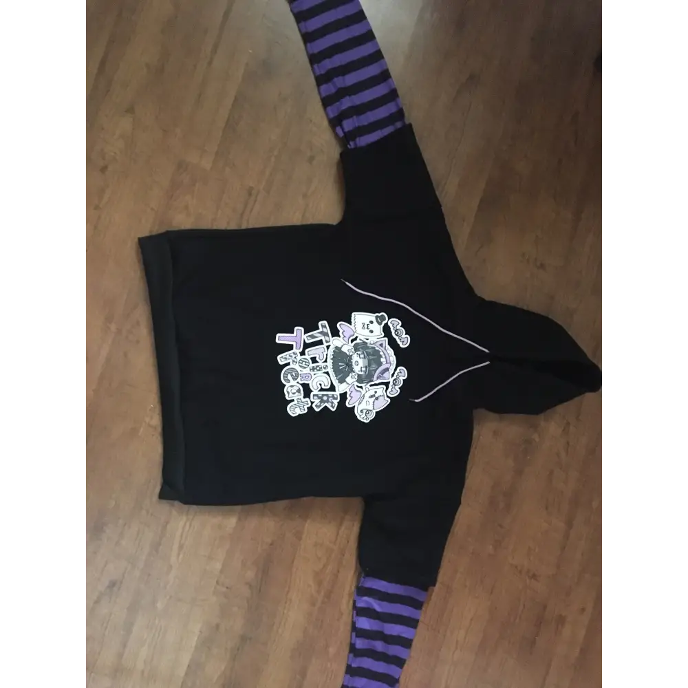 Black and Purple Trick or Treat Inspired Hoodie - hoodie