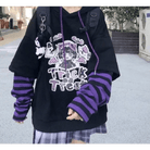 Black and Purple Trick or Treat Inspired Hoodie - Cosparty