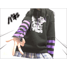 Black and Purple Trick or Treat Inspired Hoodie - Cosparty