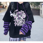 Black and Purple Trick or Treat Inspired Hoodie - hoodie