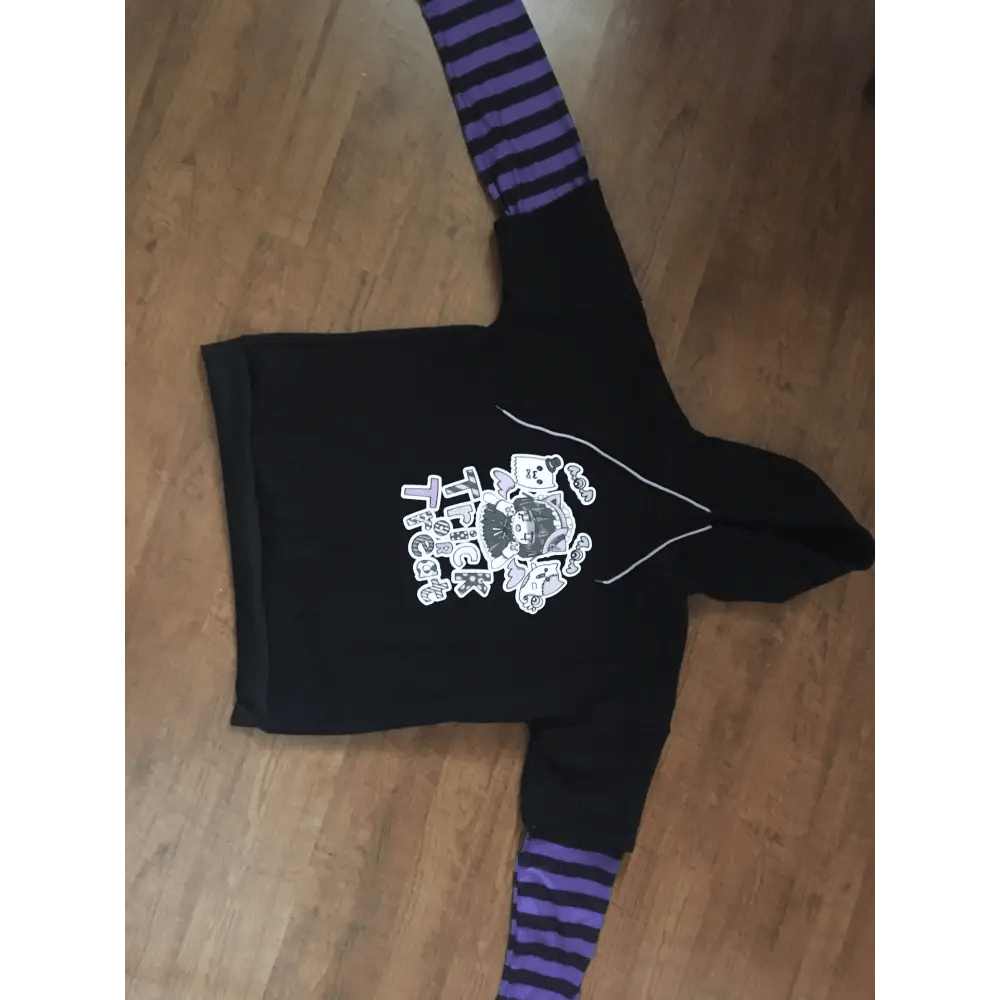 Black and Purple Trick or Treat Inspired Hoodie - Cosparty