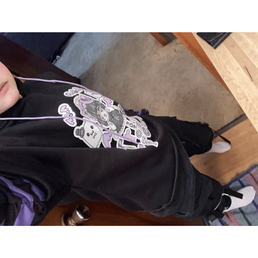 Black and Purple Trick or Treat Inspired Hoodie - Cosparty