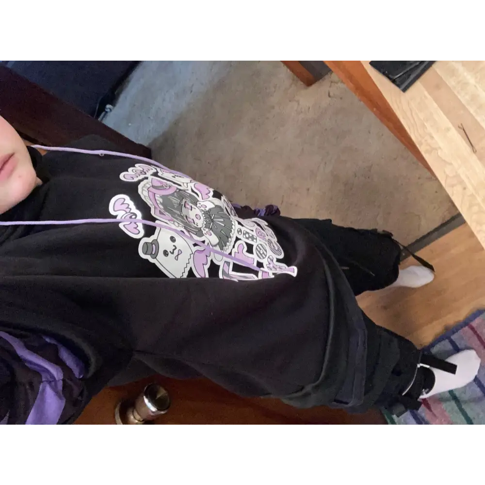 Black and Purple Trick or Treat Inspired Hoodie - hoodie