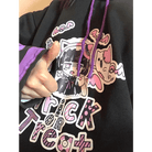 Black and Purple Trick or Treat Inspired Hoodie - Cosparty