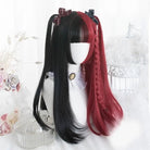 Black and Red Two - Tone Long Wavy Lolita Wig Instock - Cosparty