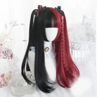 Black and Red Two - Tone Long Wavy Lolita Wig Instock - Cosparty