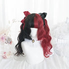 Black and Red Two-Tone Long Wavy Lolita Wig Instock - wig