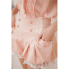 Black and White Bloomer - Style Shorts with Lace Ruffles and Pockets - Cosparty