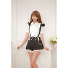 Black and White Bloomer - Style Shorts with Lace Ruffles and Pockets - Cosparty
