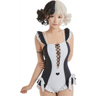 Black and White Joker Swimsuit Onesie for Stylish Versatility - Cosparty