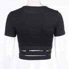 Black Baby Girl Crop Top with Suspender Harness for Gothic Style - Cosparty