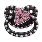 Spooky Halloween Deco Pacifiers - Spiderweb Heart - adult baby pacifiers, binkie, binkies, paci, pacifier