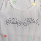 Black Long Sleeve Rhinestone Embellished Babygirl Crop Top Instock - Cosparty