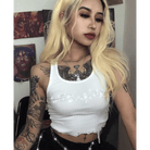 Black Long Sleeve Rhinestone Embellished Babygirl Crop Top Instock - Cosparty