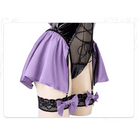 Black & Purple Leather Succubus Bodysuit Set for Gothic Styles - Cosparty